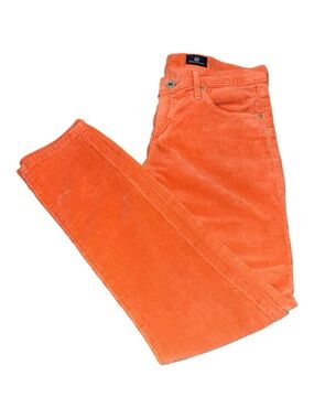 AG Adriano Goldschmied Stevie Ankle Corduroy slim straight pants